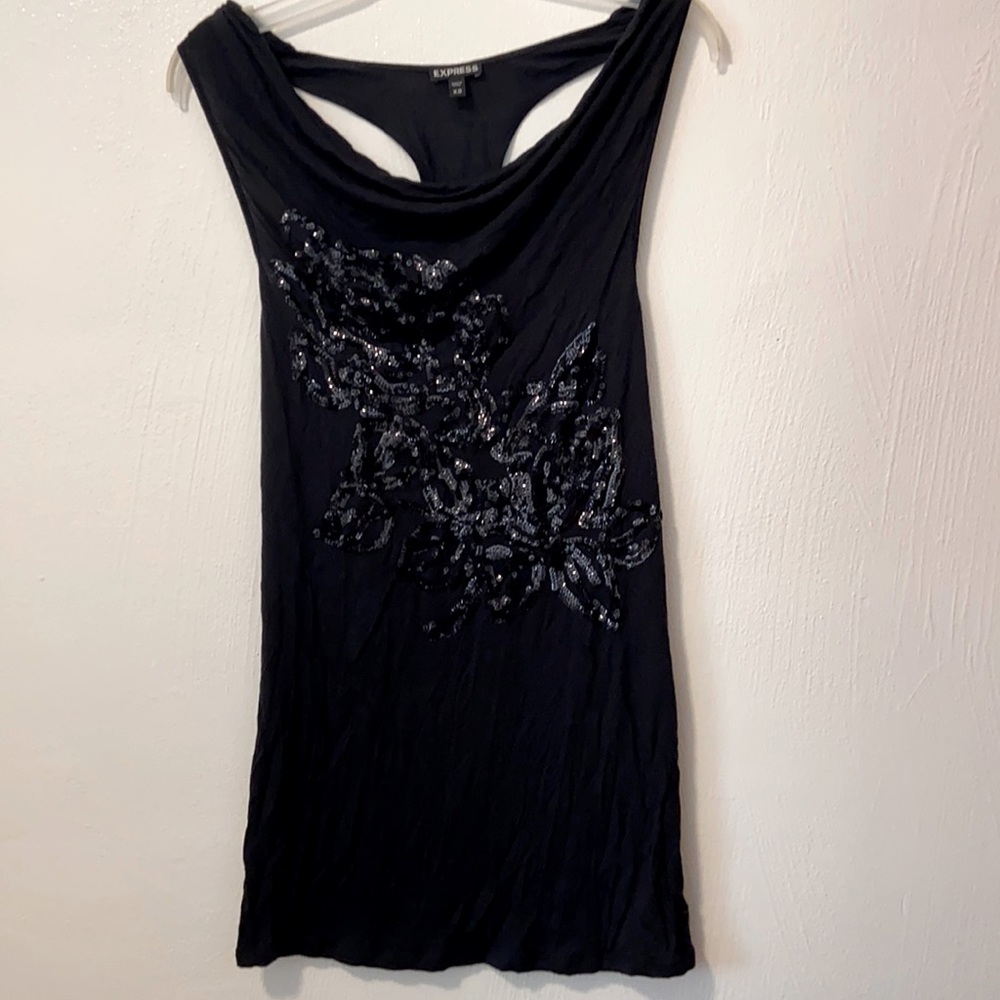 Black sequin dress